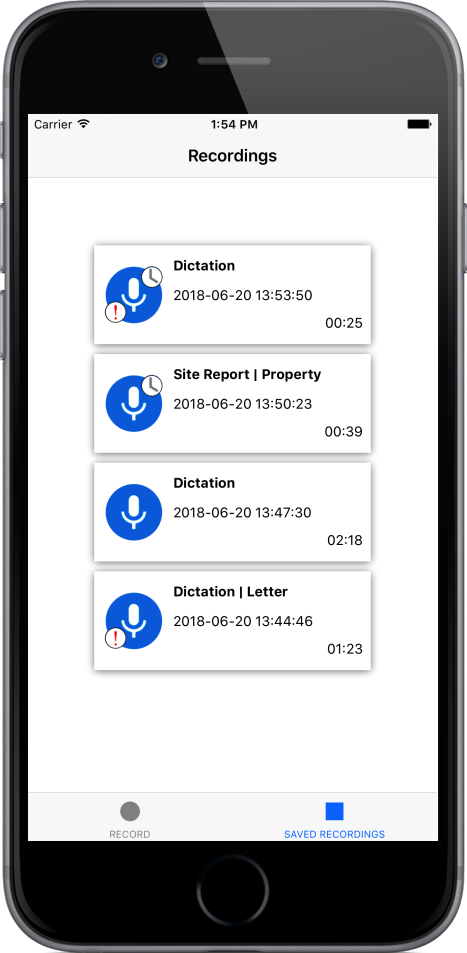 Speech Recorder - File List